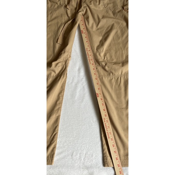 Just‎ love Women's Pants Relaxed Cargo Elastic Waist Tie Size Large Tan - Picture 6 of 10